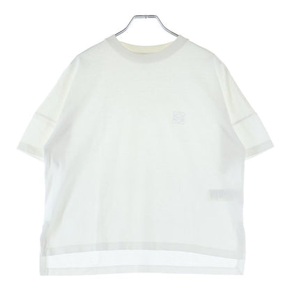 Loewe Anagram Logo Embroidery Crew Neck Short Sleeve T-Shirt White