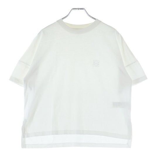 Loewe Anagram Logo Embroidery Crew Neck Short Sleeve T-Shirt White
