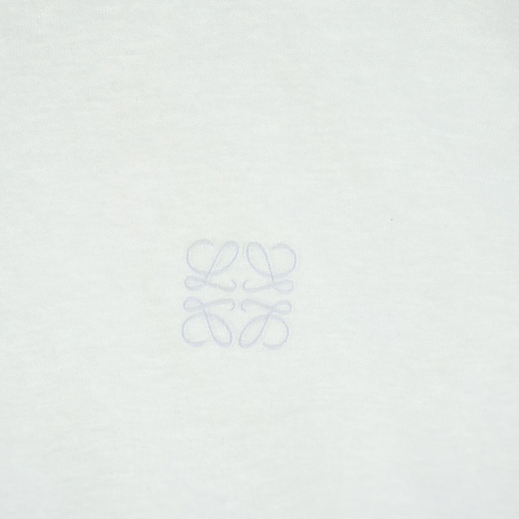 Loewe Anagram Logo Embroidery Crew Neck Short Sleeve T-Shirt White — view 5