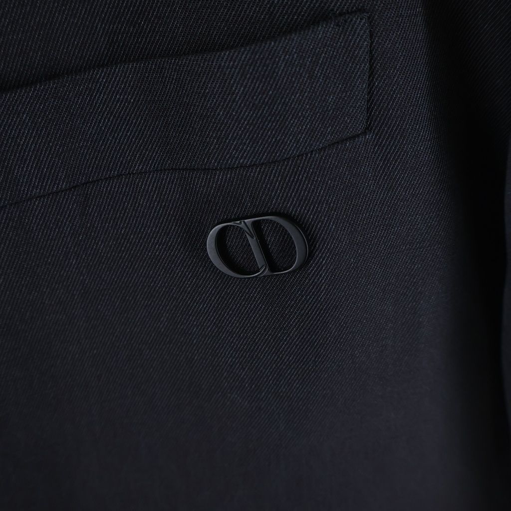 Dior CD Logo Double Zip Up Jacket Gray — view 5