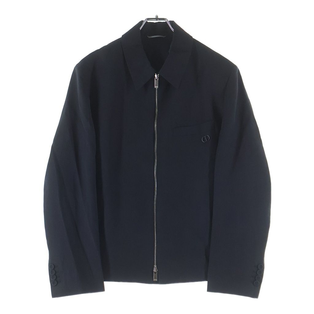 Dior CD Logo Double Zip Up Jacket Gray