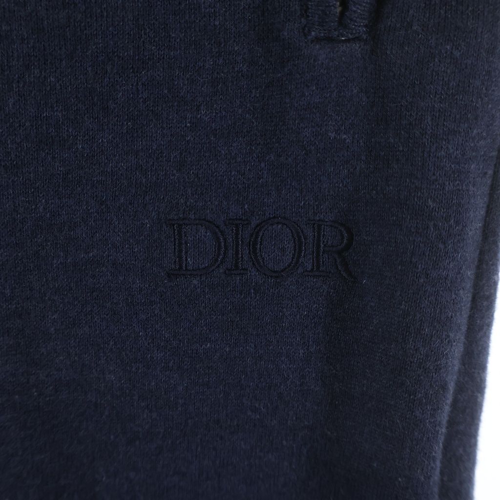 Dior Oblique Logo Embroidery Cashmere Blend Sweatshirt Long Pants Navy — view 5