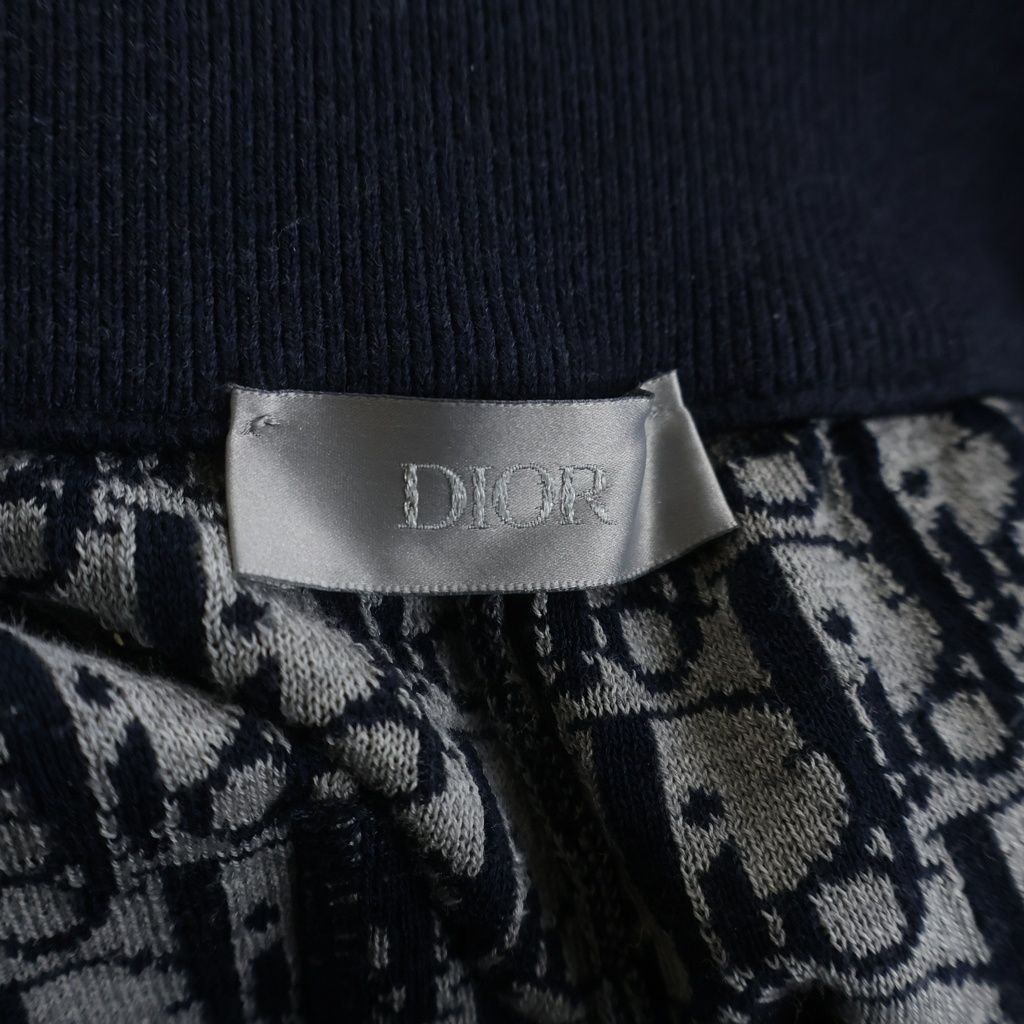 Dior Oblique Logo Embroidery Cashmere Blend Sweatshirt Long Pants Navy — view 7