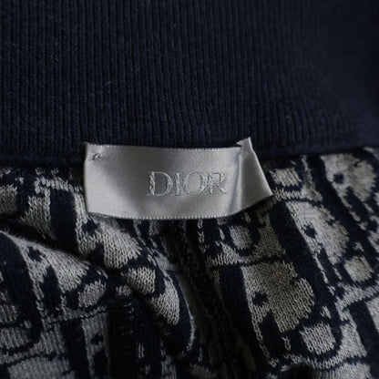 Dior Oblique Logo Embroidery Cashmere Blend Sweatshirt Long Pants Navy — view 7