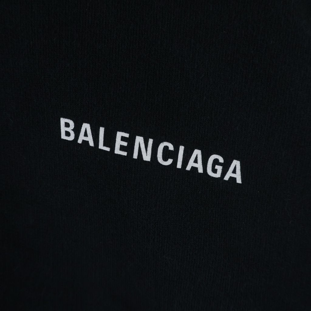 Balenciaga Sacre Coeur Notre Dame Hoodie Logo Print Pullover Black — view 5