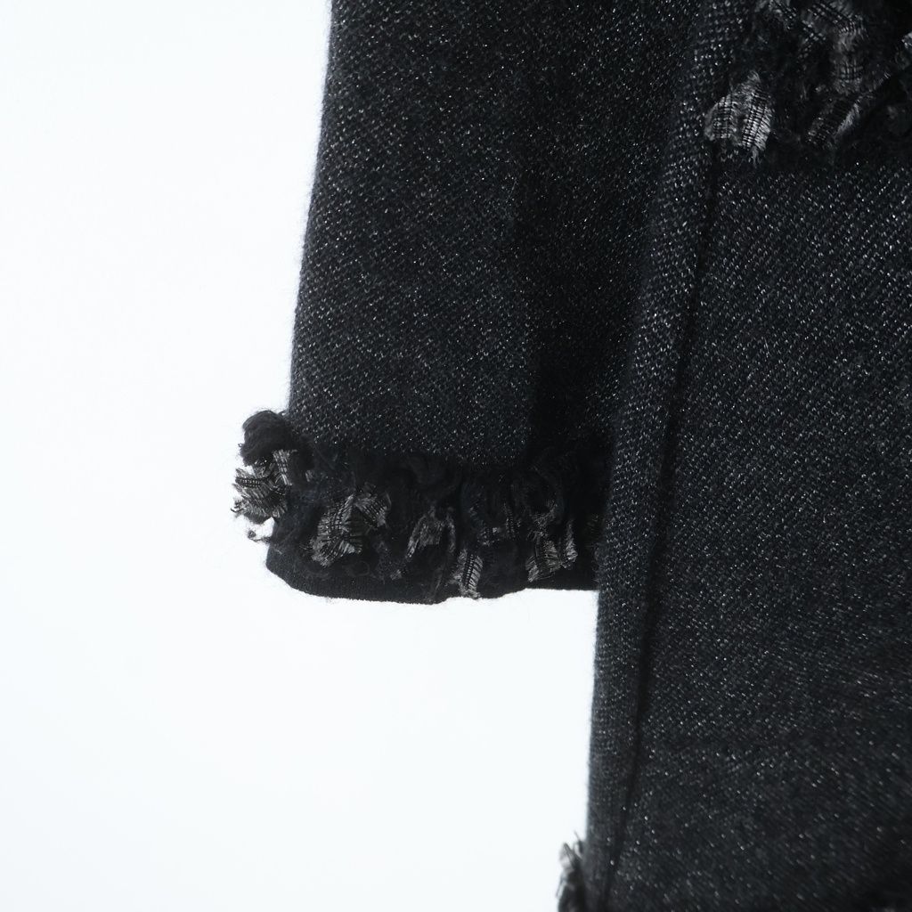 Chanel CC Logo Multi Pocket Cashmere Knit Cardigan Gray — view 5