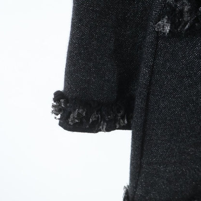 Chanel CC Logo Multi Pocket Cashmere Knit Cardigan Gray — view 5