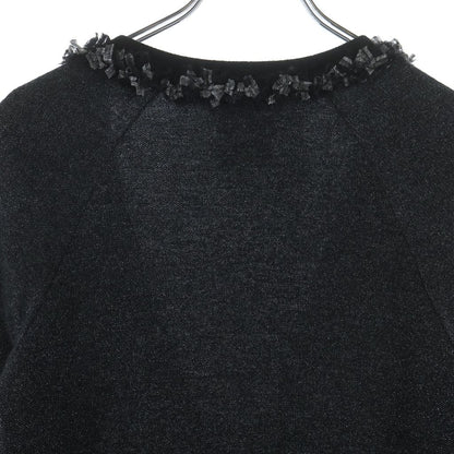Chanel CC Logo Multi Pocket Cashmere Knit Cardigan Gray — view 4