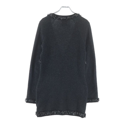 Chanel CC Logo Multi Pocket Cashmere Knit Cardigan Gray — view 2