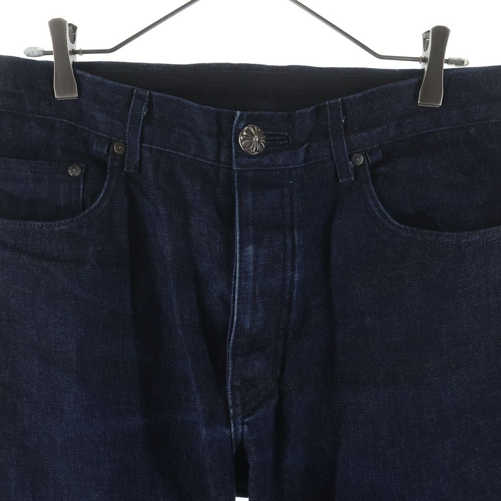 Chrome Hearts Dnm Pants Crs Btn Indigo Cross Ball Button Scroll Label Fly Denim — view 3