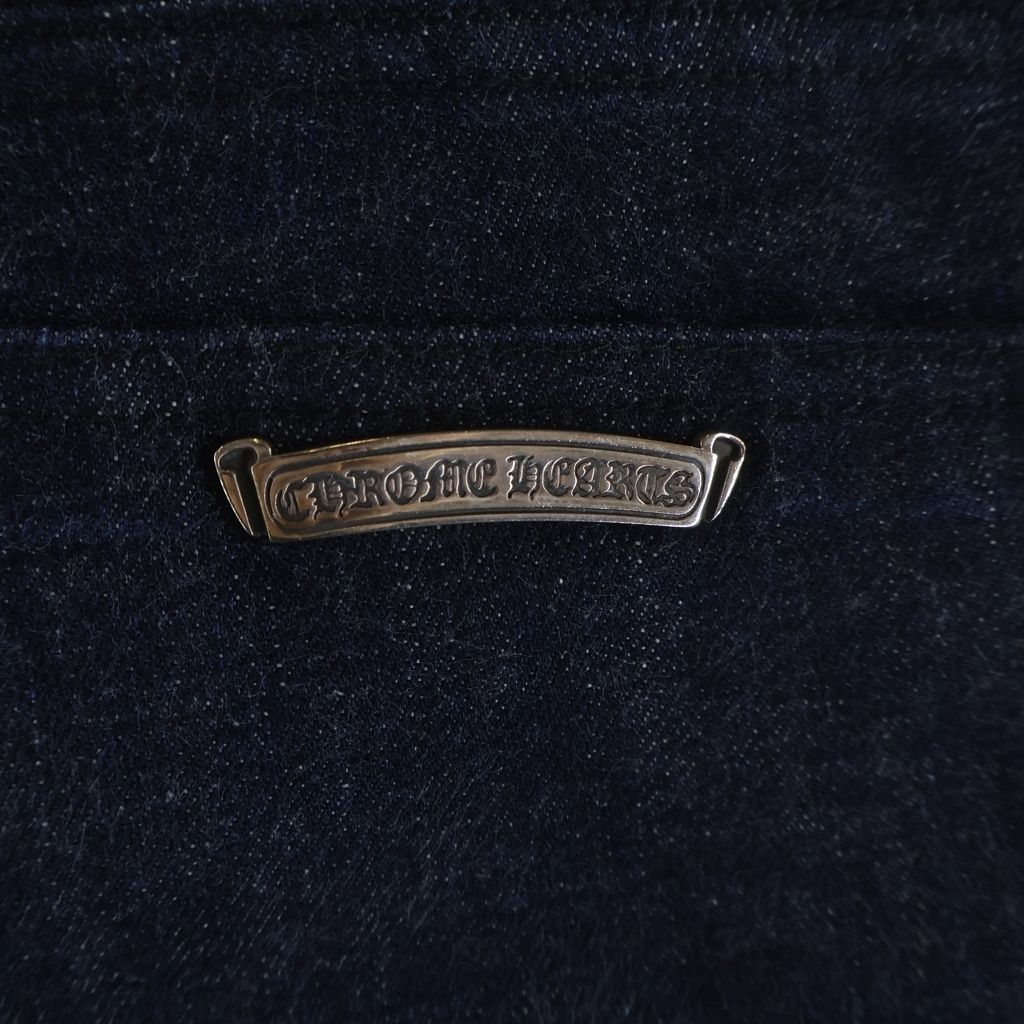 Chrome Hearts Dnm Pants Crs Btn Indigo Cross Ball Button Scroll Label Fly Denim — view 6