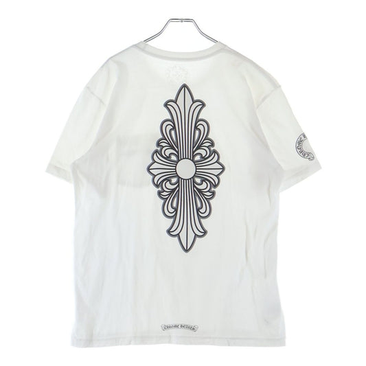 Chrome Hearts Floral Cross T-Shirt Print Short Sleeve Top White