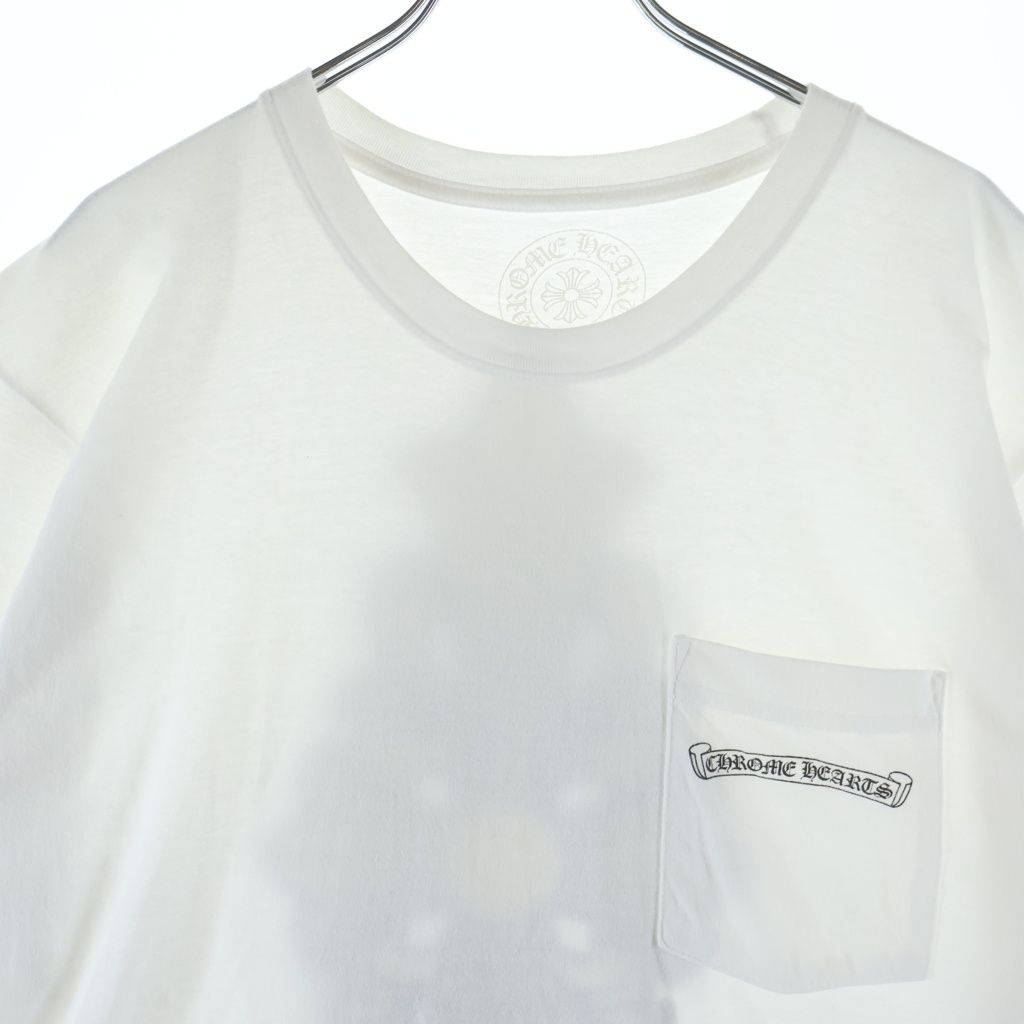 Chrome Hearts Floral Cross T-Shirt Print Short Sleeve Top White — view 3