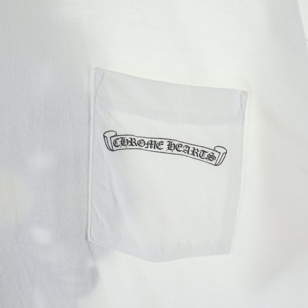 Chrome Hearts Floral Cross T-Shirt Print Short Sleeve Top White — view 5
