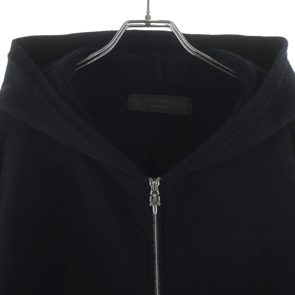 Chrome Hearts Life Sentence Sleeve Floral Embroidery Cashmere Zip Up Hoodie — view 3