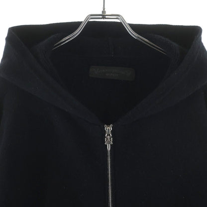 Chrome Hearts Life Sentence Sleeve Floral Embroidery Cashmere Zip Up Hoodie — view 3