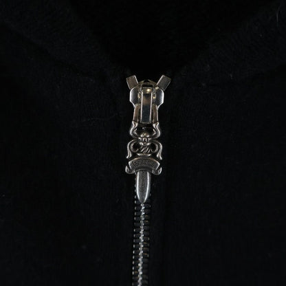 Chrome Hearts Life Sentence Sleeve Floral Embroidery Cashmere Zip Up Hoodie — view 5