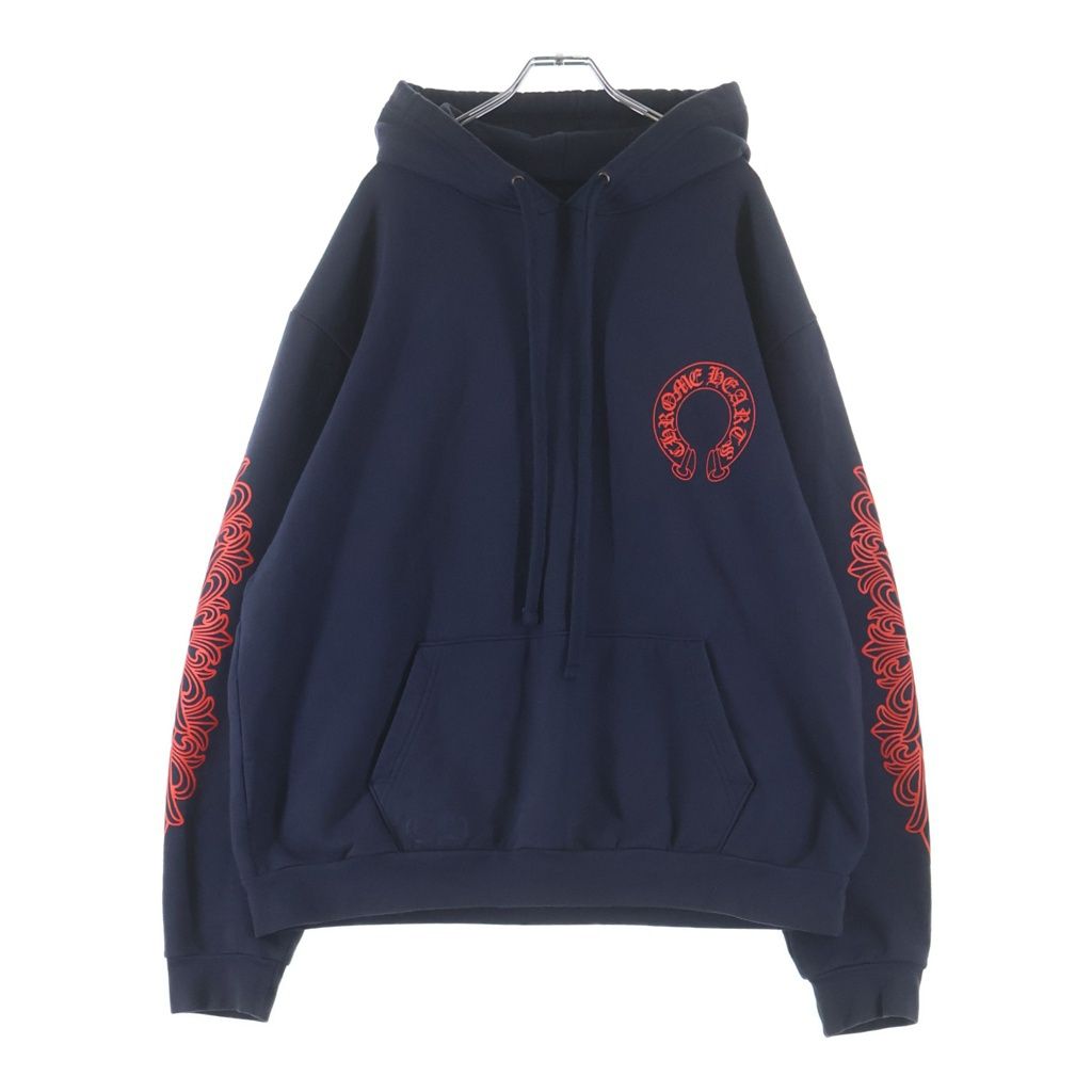 Chrome Hearts Sweatshirt Plvr Sleeve Floral Back Horse Shoe Print Hoodie — view 2