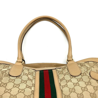 Gucci GG Canvas Sherry Tote Tassel Leather Beige — view 5