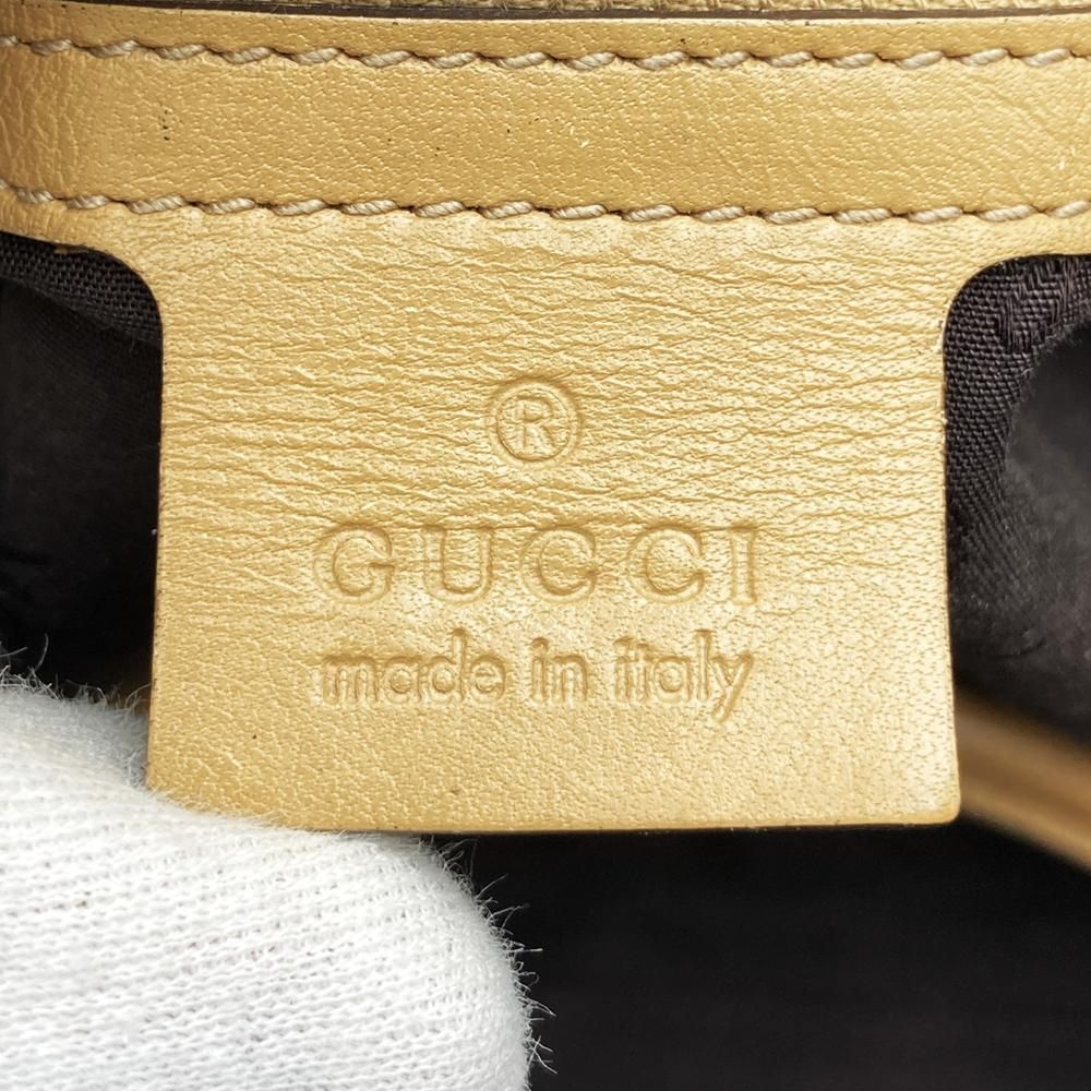 Gucci GG Canvas Sherry Tote Tassel Leather Beige — view 7
