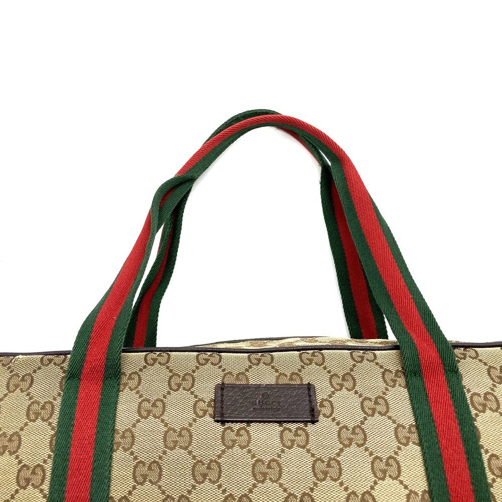 Gucci GG Canvas Sherry Tote Shoulder Bag Brown — view 5