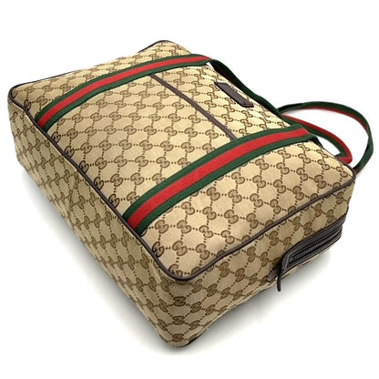Gucci GG Canvas Sherry Tote Shoulder Bag Brown — view 2
