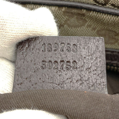 Gucci GG Canvas Sherry Tote Shoulder Bag Brown — view 8
