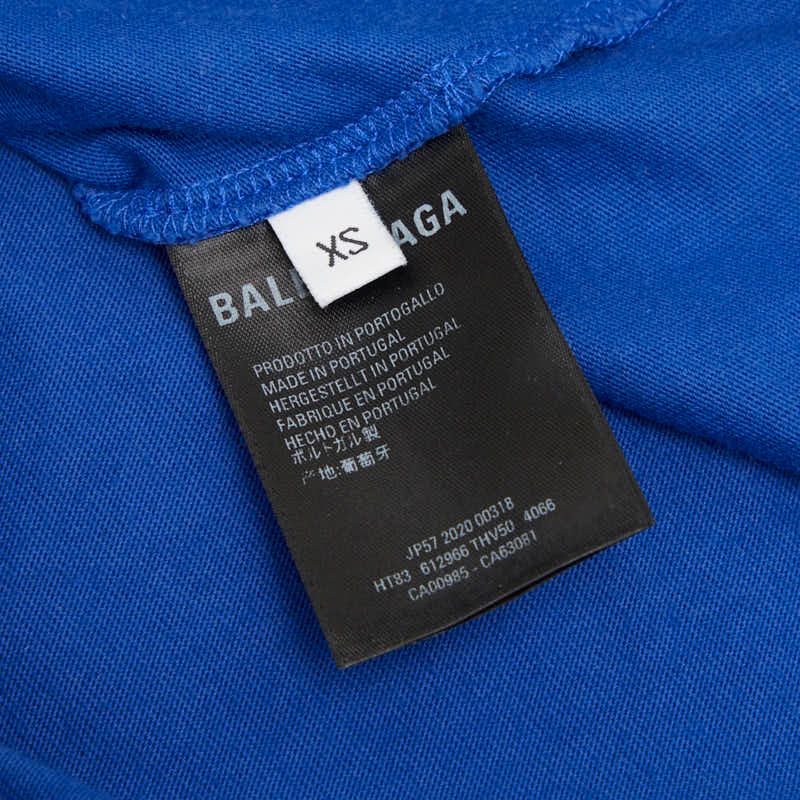 Balenciaga Short Sleeve T-Shirt XS Blue Cotton — view 5