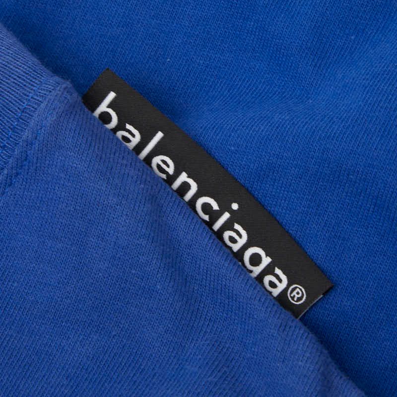 Balenciaga Short Sleeve T-Shirt XS Blue Cotton — view 3