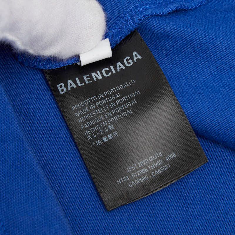 Balenciaga Short Sleeve T-Shirt XS Blue Cotton — view 6