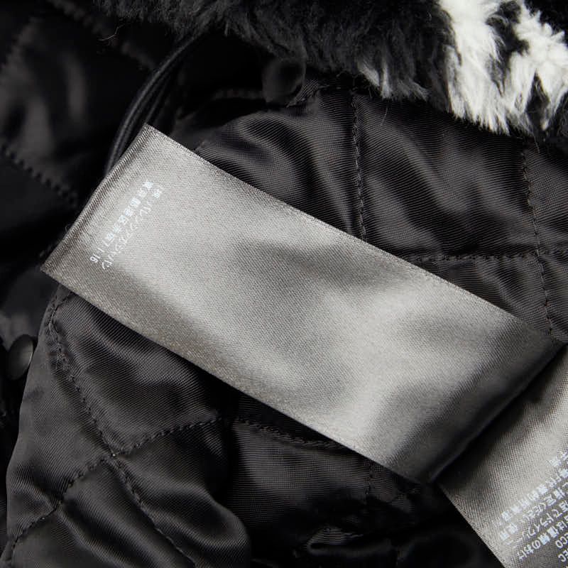 Balenciaga Logo Fleece Jacket Zip 46 Black White Acrylic Polyester — view 7