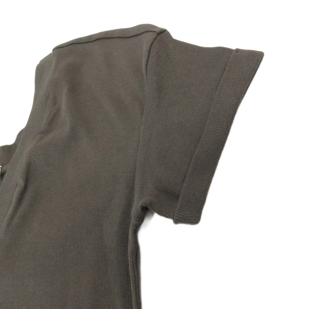 Brunello Cucinelli Knit Sweater M Brown V-neck Short Sleeve Roll Up MG — view 4