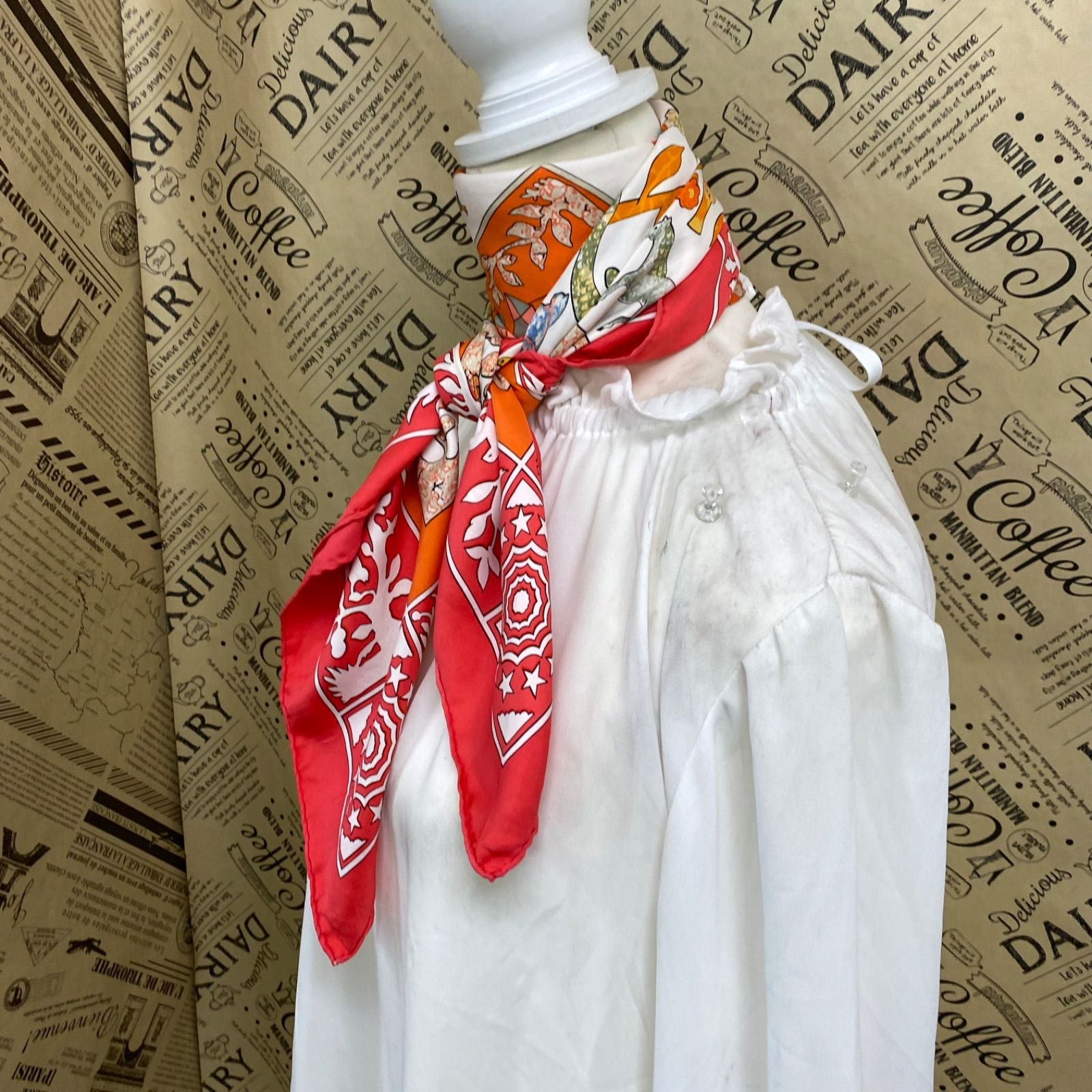Hermes Carre 90 Early America Vintage Scarf Silk — view 4