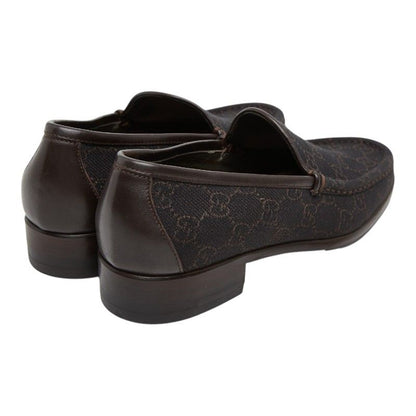 Gucci GG Canvas Loafers Slip on Moccasins Brown — view 2