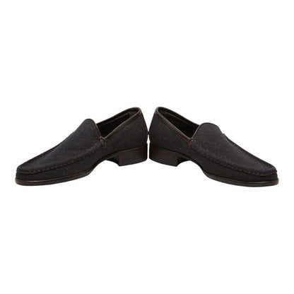 Gucci GG Canvas Loafers Slip on Moccasins Brown — view 4