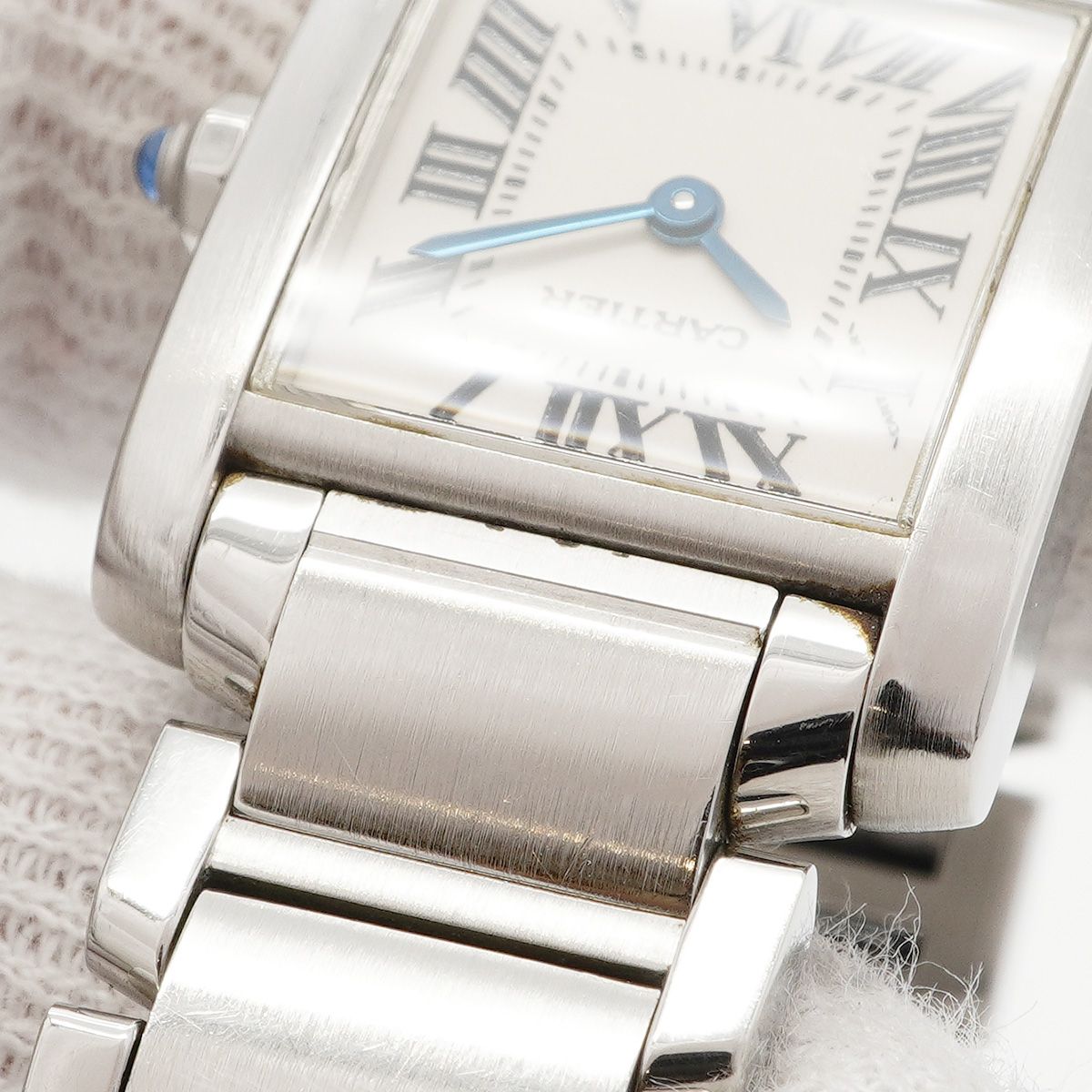 Cartier Tank Francaise SM White Dial Watch — view 7