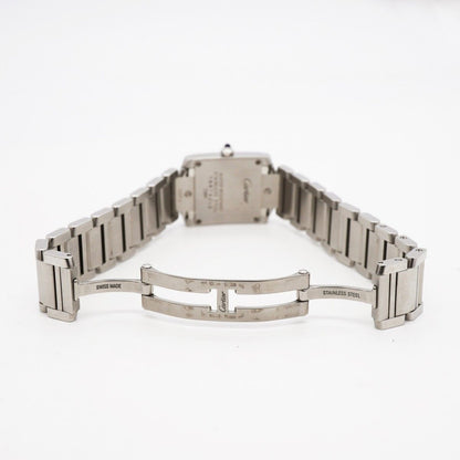 Cartier Tank Francaise SM White Dial Watch — view 4