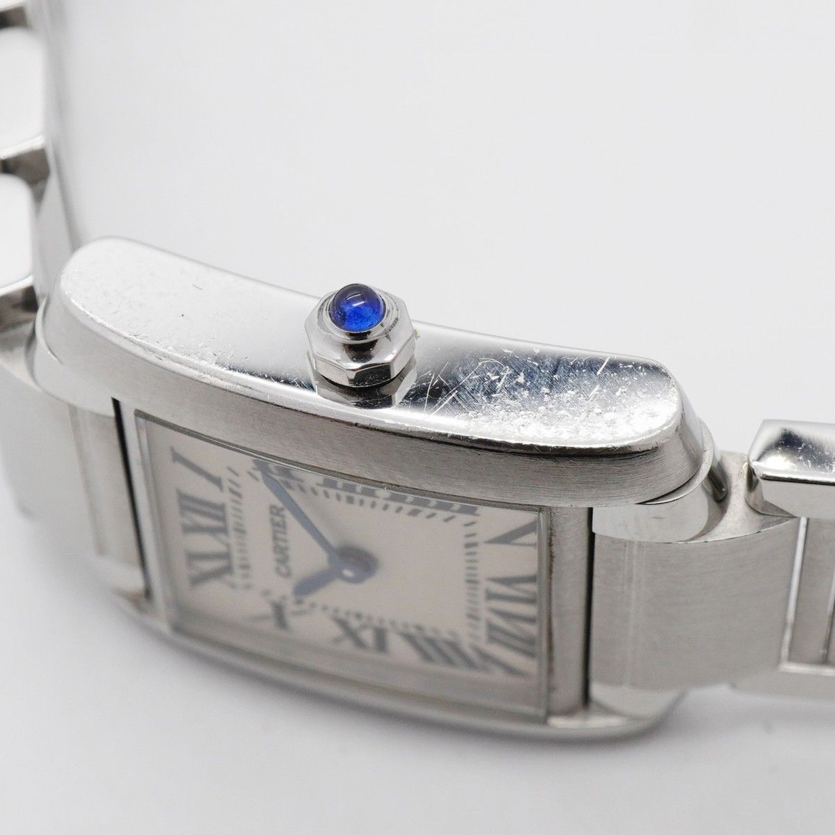 Cartier Tank Francaise SM White Dial Watch — view 7