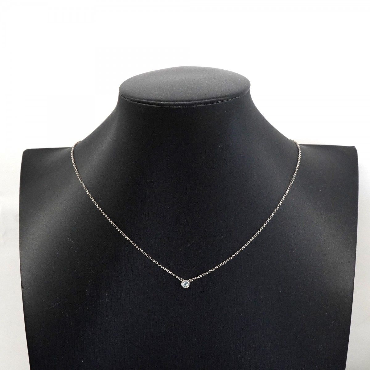 Tiffany & Co Necklace by the Yard 925 Sterling Silver Aquamarine Blue — view 6