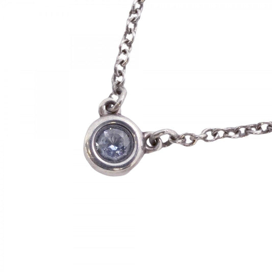 Tiffany & Co Necklace by the Yard 925 Sterling Silver Aquamarine Blue
