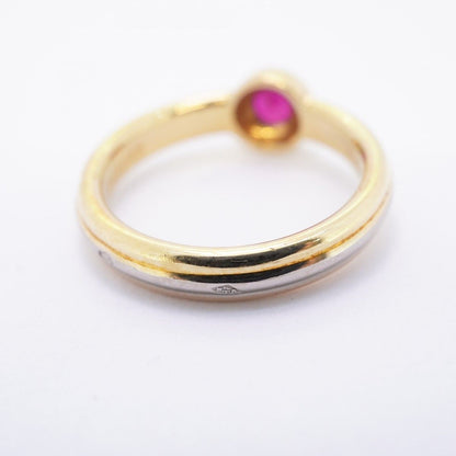 Cartier Ring Monostone 18k Yellow Gold 18k White 18k Pink Ruby — view 7