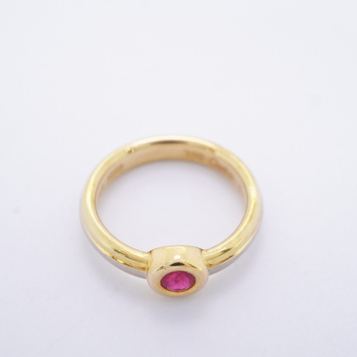 Cartier Ring Monostone 18k Yellow Gold 18k White 18k Pink Ruby — view 3