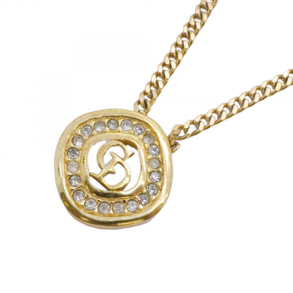Dior Necklace CD Logo Gold Plated Rhinestone