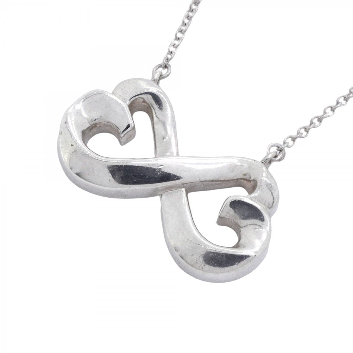 Tiffany & Co Necklace Double Loving Silver