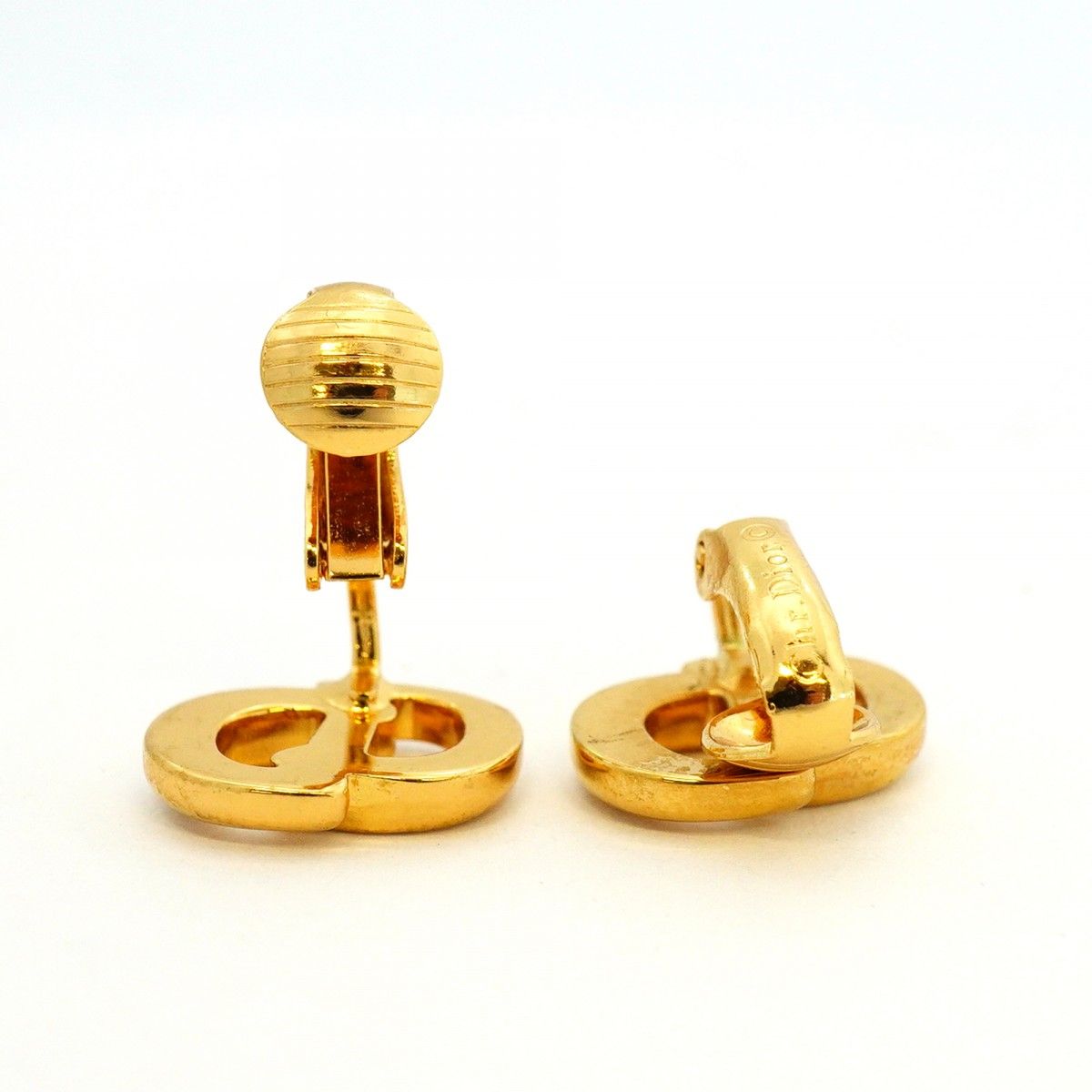 Dior Earrings CD Logo Gold Plated — view 3