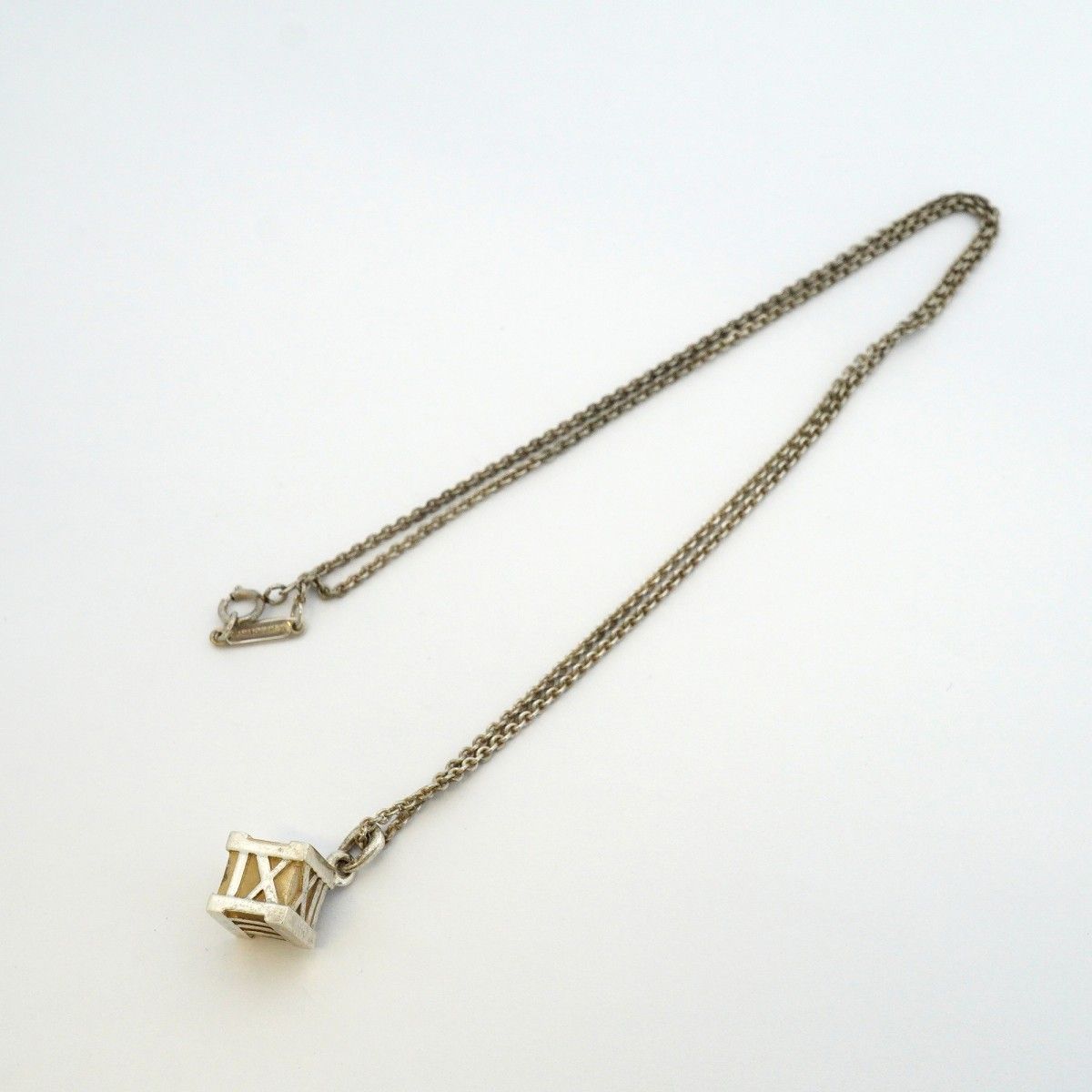 Tiffany & Co Necklace Atlas Cube 925 Sterling Silver — view 3