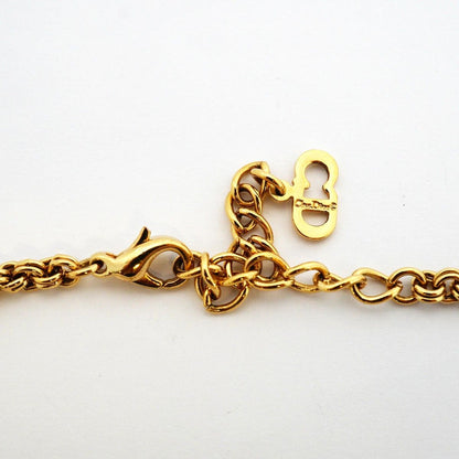 Dior Necklace CD Logo Gold Plated Rhinestone — view 4