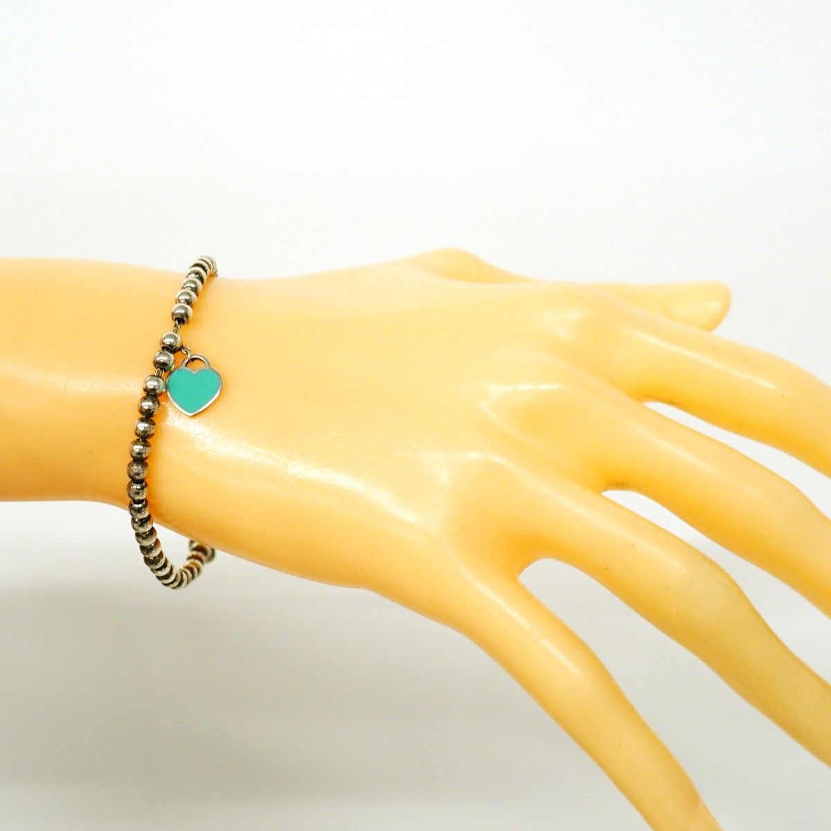 Tiffany & Co Bracelet Return to Heart Ball Chain 925 Sterling Silver Blue — view 6