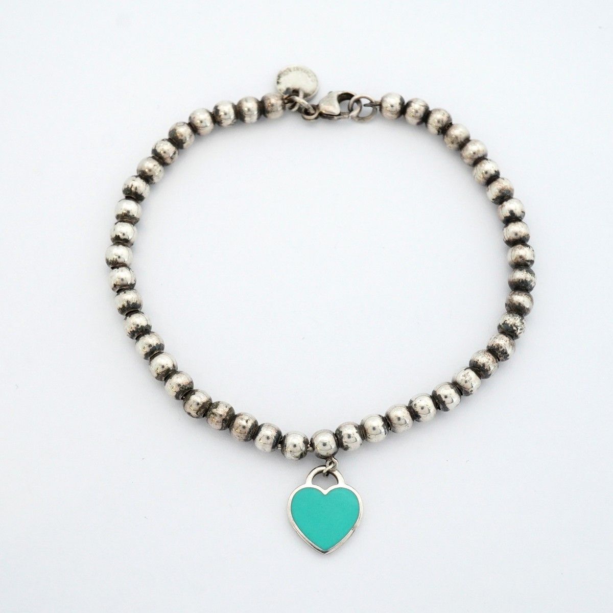 Tiffany & Co Bracelet Return to Heart Ball Chain 925 Sterling Silver Blue — view 3