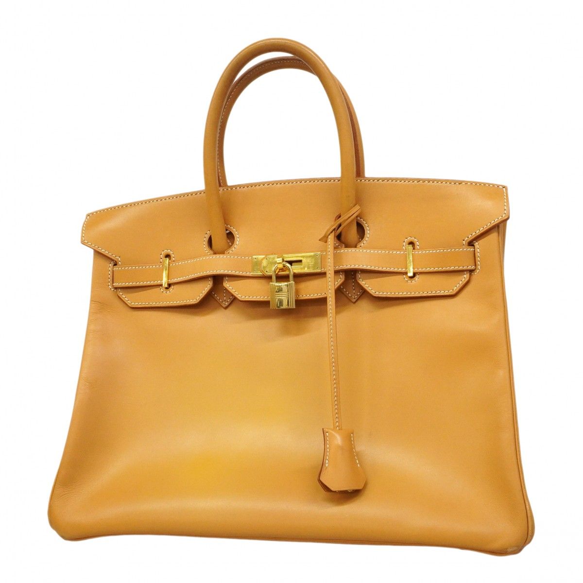 Hermes Handbag Birkin 35 Barenia Natural Gold